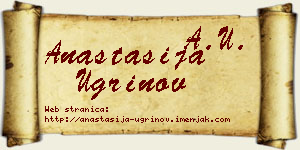 Anastasija Ugrinov vizit kartica